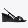 Sandalias de cuña con espardeña y tiras múltiples