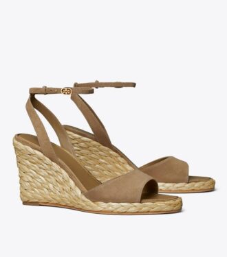 Sandalias de cuña de rafia