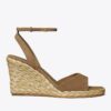 Sandalias de cuña de rafia