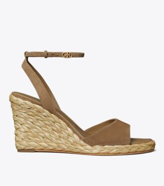 Sandalias de cuña de rafia
