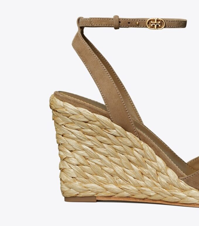 Sandalias de cuña de rafia
