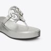 Sandalias de cuña metalizadas arrugadas Miller