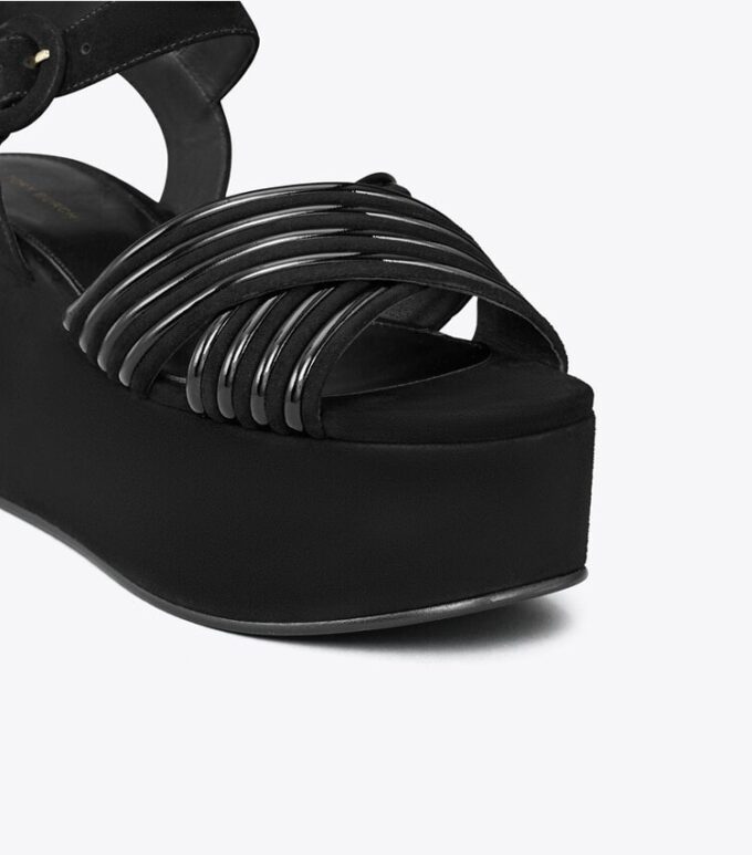 Sandalias de plataforma con tiras cruzadas Bombe