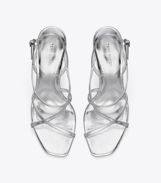 Sandalias de tacón con tiras múltiples Sandalias de tacón con tiras múltiples