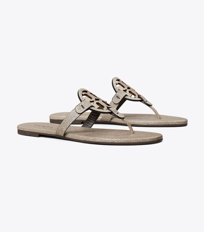 Sandalias Miller de piel repujada