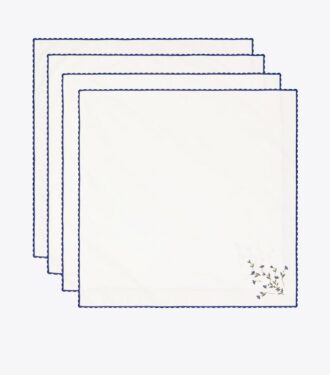 Servilletas bordadas Jolie Fleur, juego de 4
