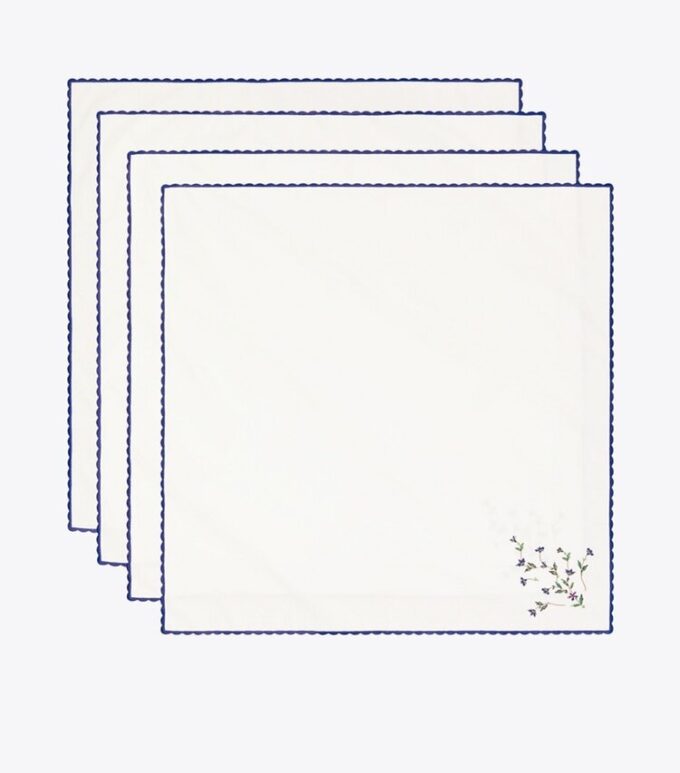 Servilletas bordadas Jolie Fleur, juego de 4 Servilletas bordadas Jolie Fleur, juego de 4