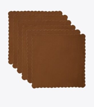 Servilletas de lino festoneadas, juego de 6
