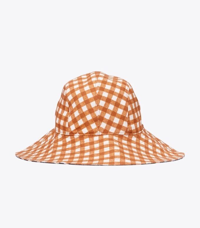 Sombrero reversible de cuadros vichy Sombrero reversible de cuadros vichy