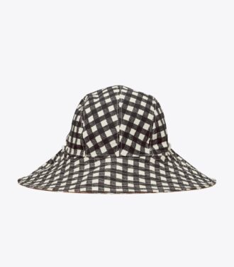 Sombrero reversible de cuadros vichy