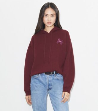 Sudadera con capucha corta de lana