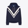 Sudadera con capucha de felpa francesa con diseño en zigzag Sudadera con capucha de felpa francesa con diseño en zigzag