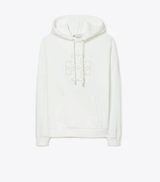 Sudadera con capucha y logo de felpa francesa gruesa