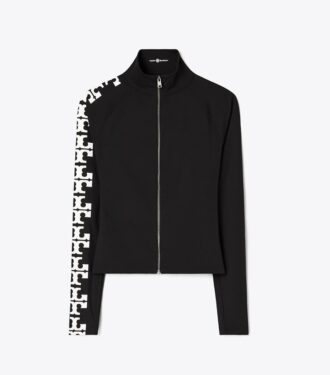 Sudadera con cremallera y logotipo reflectante de nylon