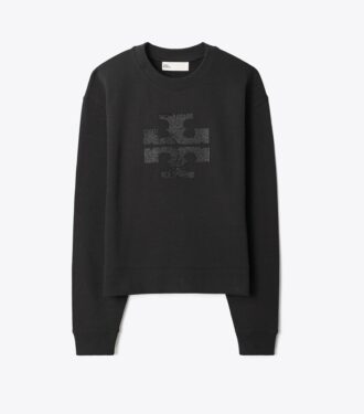 Sudadera con logotipo de cristal