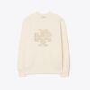 Sudadera de cuello redondo con logotipo de corazón en felpa francesa gruesa Sudadera de cuello redondo con logotipo de corazón en felpa francesa gruesa