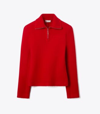 Sudadera de lana con media cremallera