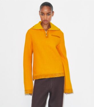 Sudadera de lana con media cremallera