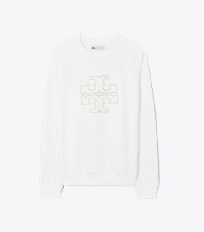 Sudadera gruesa de felpa francesa con cuello redondo y logotipo Sudadera gruesa de felpa francesa con cuello redondo y logotipo