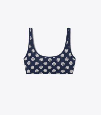 Sujetador deportivo con escote redondo y monograma T Monogram