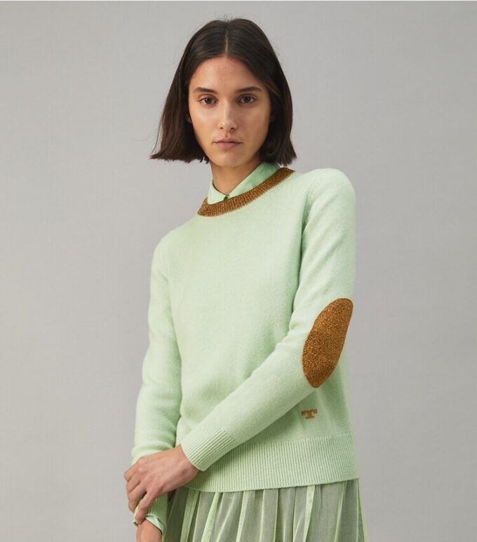Suéter de cachemira con lurex