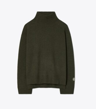 Suéter de cuello alto de lana merino