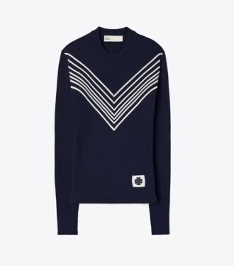 Suéter de viscosa con diseño Chevron Suéter de viscosa con diseño Chevron