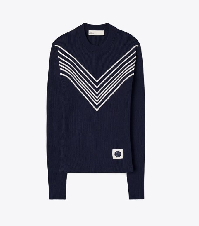 Suéter de viscosa con diseño Chevron Suéter de viscosa con diseño Chevron