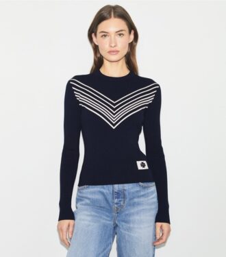 Suéter de viscosa con diseño Chevron Suéter de viscosa con diseño Chevron