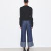 T Monogram Contrast Cuff Straight Leg Jean T Monogram Contrast Cuff Straight Leg Jean