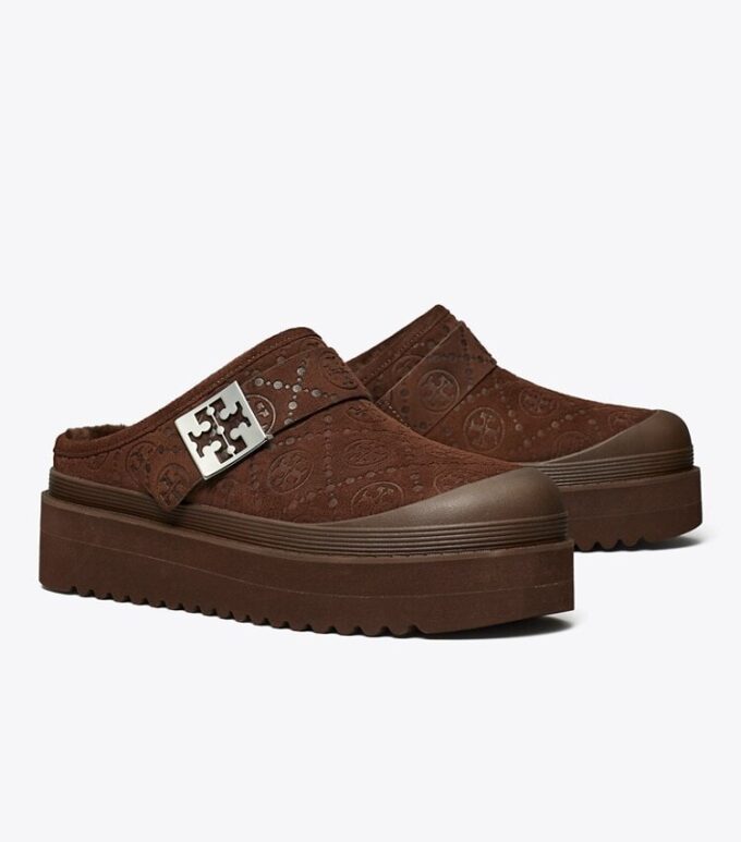 T Monogram Mellow Shearling Platform Mule T Monogram Mellow Shearling Platform Mule