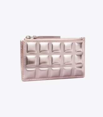 Tarjetero con cremallera Fleming Metallic Square Quilt