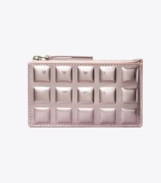 Tarjetero con cremallera Fleming Metallic Square Quilt