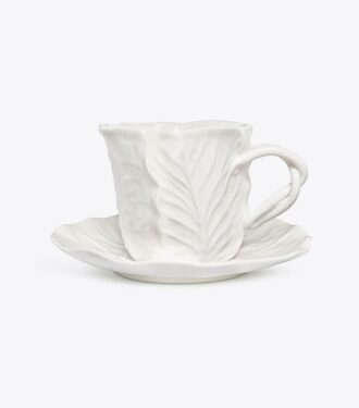 Taza y platillo Lettuce Ware, juego de 2