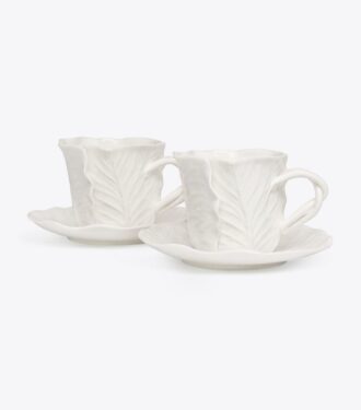 Taza y platillo Lettuce Ware, juego de 2