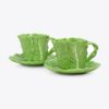 Taza y platillo Lettuce Ware, juego de 2