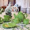 Taza y platillo Lettuce Ware, juego de 2