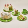 Taza y platillo Lettuce Ware, juego de 2