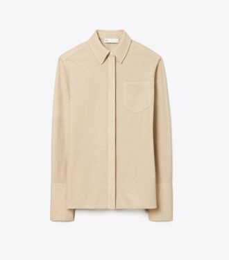 Top con puños de jacquard