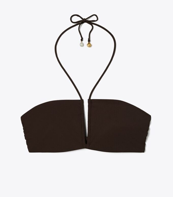 Top de bikini bandeau con cuello halter Top de bikini bandeau con cuello halter