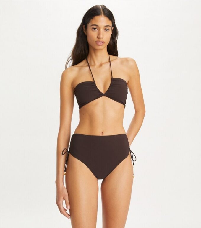 Top de bikini bandeau con cuello halter Top de bikini bandeau con cuello halter