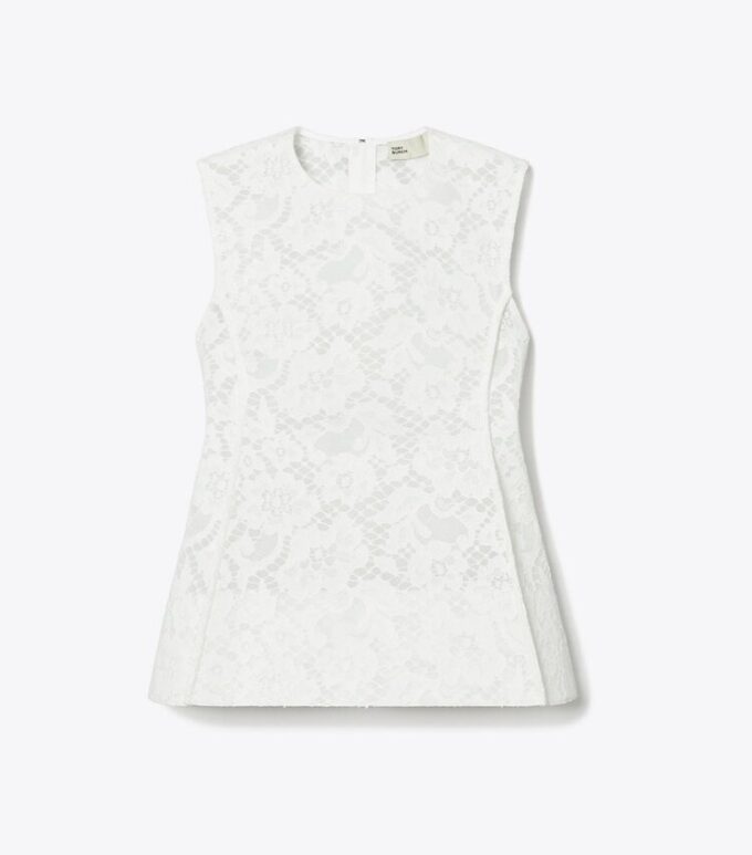 Top de encaje cordado Top de encaje cordado