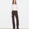 Top de jersey transparente con volantes Top de jersey transparente con volantes