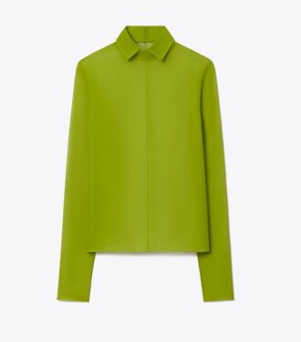 Top de seda con cuello
