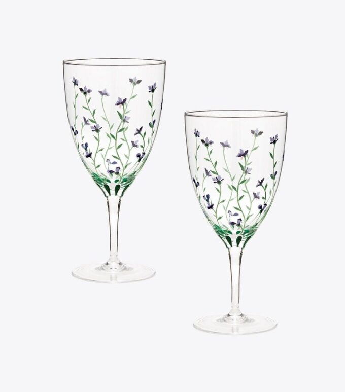 Vasos de agua Jolie Fleur, juego de 2