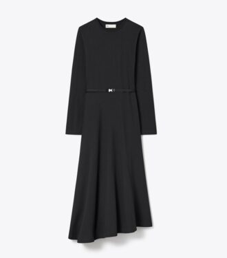 Vestido acampanado de algodón
