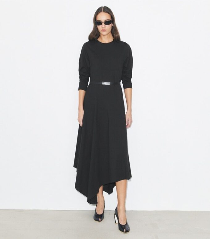 Vestido acampanado de algodón Vestido acampanado de algodón