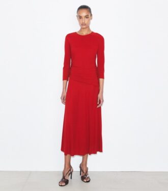 Vestido acampanado de viscosa