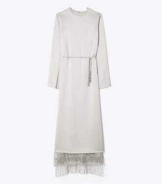 Vestido asimétrico de crepé