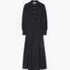 Vestido camisero de crepé con múltiples botones Vestido camisero de crepé con múltiples botones